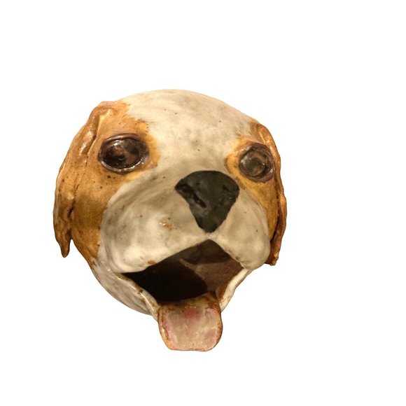 Collectible OOAK Artist-Made DOG POTTERY WALL DECOR Perfect Cond. EUC - Picture 5 of 11